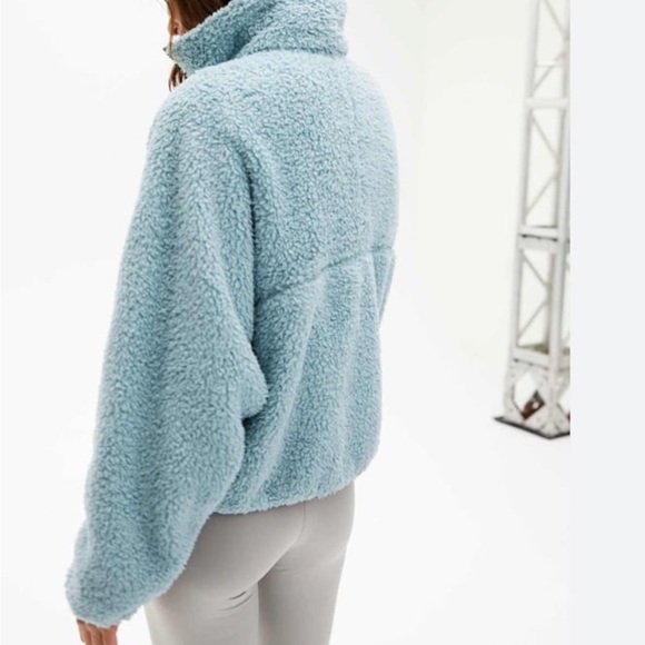 TNA Women's Light Blue Sherpa Jacket - Picture 4 of 6